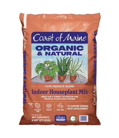 small bag of indoor plant soil Cape Neddick Blend™ Indoor Houseplant Mix – Coast of Maine Organic Products